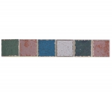 Mosaïque Borde Bordures Orient color mix Mosaïque céramique Carreau de mosaïque Vintage Used Multicolor Coloré MOS24BOR-1234