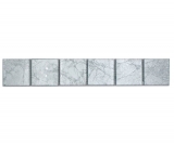 Mosaïque Borde Bordures Carreaux de verre Mosaïque Argent Structure MOS123BOR-8SB26