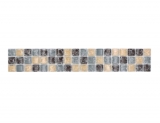 Mosaïque Borde Bordüre Mosaïque de verre brisée mix gris beige marron MOS92BOR-1302