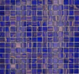 Mosaïque de verre Carreau de mosaïque bleu foncé bleu outremer cuivre changeant MOS230-G19