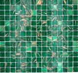 Mosaïque de verre Carreau de mosaïque vert opale cuivre changeant MOS230-G28