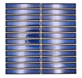 Mosaïque céramique bleu cobalt brillant aspect baguettes Carreau de cuisine Miroir de salle de bain Mur de douche MOS24-S40_f