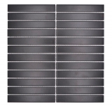 Mosaïque céramique noire mate aspect bâtonnets Carreau de cuisine Miroir de salle de bain Paroi de douche MOS24-S60_f
