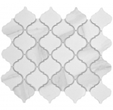 Mosaïque céramique blanche mate aspect pierre Carreau de cuisine Miroir de salle de bain Paroi de douche MOS13-0201_f