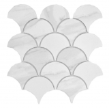 Mosaïque céramique blanche mate aspect pierre Carreau de cuisine Miroir de salle de bain Paroi de douche MOS13-FS0102_f