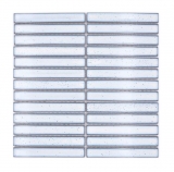 Mosaïque céramique blanche brillante aspect baguettes Carreau de cuisine Miroir de salle de bain Paroi de douche MOS24-CS66_f