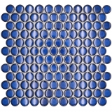 Mosaïque céramique bleu cobalt brillant aspect rond Carreau de cuisine Miroir de salle de bain Paroi de douche MOS10-0405GR_f