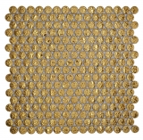 Mosaïque céramique or brillant aspect rond Carreau de mosaïque mur cuisine carrelage salle de bain MOS10-0707_f