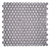 Mosaïque céramique argentée brillante aspect rond Carreau de mosaïque mur cuisine miroir salle de bain MOS10-0207_f