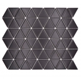 Mosaïque céramique noire mate aspect triangulaire Carreau de cuisine Miroir de salle de bain Paroi de douche MOS13-t49_f