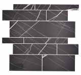 Mosaïque Carreaux autocollants noir mat aspect pierre Carreaux mosaïque mur cuisine carrelage salle de bain MOS200-SP04_f