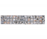 Bordure Borde Mosaïque mix blanc/fleurs brillant aspect floral carreau de mosaïque mur cuisine carrelage salle de bain mur douche MOS18CBOR-1401_f