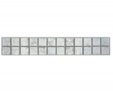Bordure Borde Mosaïque argent brillant Carreau de mosaïque mur de cuisine Miroir de salle de bain Mur de douche MOS123BOR-8SB16_f