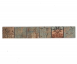 Bordure Borde Mosaïque mix beige/brun/vert mat aspect moquette carreau de mosaïque mur cuisine carrelage salle de bain mur douche MOS14BOR-47CB_f