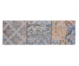 Bordure Borde Mosaïque mix fort multicolore mat aspect moquette carreau de mosaïque mur cuisine carrelage salle de bain mur douche MOS23BOR-95CV_f