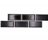 Bordure Borde Mosaïque noir brillant aspect métro Carreau de cuisine Miroir de salle de bain Paroi de douche MOS26BORM-0303_f