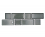 Bordure Borde Mosaïque pétrole brillant aspect métro Mosaïque mur cuisine miroir salle de bain mur douche MOS26BORWM-0218_f