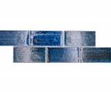 Bordure Borde Mosaïque vert brillant aspect composite carreau de mosaïque mur cuisine miroir salle de bain mur douche MOS26BOR-KAS8_f