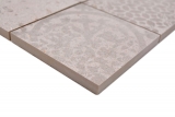Échantillon manuel Carreau de mosaïque céramique Grès cérame fin gris clair beige à motifs MOS23-B5_m