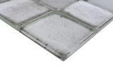 Motif à main Mosaïque de verre Carreau de mosaïque Retro Vinatage Ciment Style gris pastel MOS88-S02_m