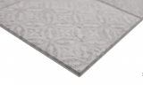 Motif manuel Tapis de mosaïque autocollant Vinyle Shabby Chic gris Ornament MOS200-SCELLO_m