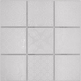 Jasba Clara Mosaïque Céramique grès paris grey brillant aspect rétro cuisine salle de bains douche MOSJBC138 1 tapis