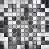 Jasba Agrob Buchtal Fresh Mosaïque Céramique Grès cérame white grey mix brillant Cuisine Salle de bains Douche MOSJBF221 1 tapis