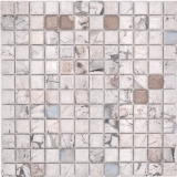 Jasba Agrob Buchtal Fresh Marble & More Mosaïque Céramique Grès illusion beige brillant Aspect mamelonné Cuisine Salle de bains Douche MOSJBMM18 1 tapis