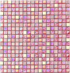 Mosaïque Carreau translucide rouge rose or Mosaïque de verre Crystal Stein EP rouge rose or MOS92-1208