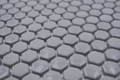 échantillon manuel Hexagon Enamel mix gris brillant/mat mur carrelage cuisine douche bain MOS140-0201_m