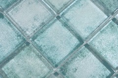 Motif main carré mosaïque de verre Crystal mix vert mur carrelage cuisine douche salle de bain MOS88-0050_m