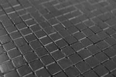 Motif manuel carré Alu noir Silk Brushed Mur Miroir à carreaux MOS200-L1B_m