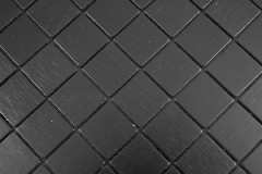Motif manuel carré Alu noir Silk Brushed Mur Miroir à carreaux MOS200-L3B_m