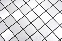 échantillon manuel carré Alu Silver Silk Brushed mur carrelage MOS200-L7S_m