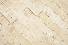 Échantillon manuel composite pierre naturelle travertine beige mur carrelage MOS200-M42_m