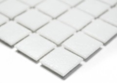 Échantillon manuel de mosaïque Carreau de verre blanc MOS50-0101_m