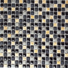 Mosaïque Carreau Résine noir cuivre Pierre Résine noir cuivre MOS92-0301_f