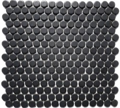 Mosaïque Bouton de céramique noir mat MOS10-0311_f