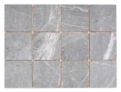 Mosaïque céramique Carreau gris anthracite mat aspect pierre Piastrella - MOS22-BH172