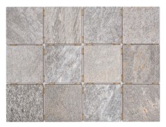 Mosaïque céramique Carreau Crème Gris Anthracite Mat Aspect pierre Piastrella - MOS22-BH957