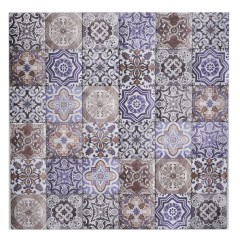 Tapis mosaïque autocollant aluminium rétro multicolore violet cream marron Afrikas Ornament - MOS200-U03
