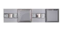Mosaïque bordure verre mosaïque blanc argent moderne - MOS88-S98
