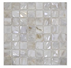 Mosaïque de piscine Mosaïque de verre Ivoire Cream Beige chatoyant changeant mur sol cuisine salle de bain douche MOS220-71380U_f
