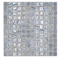 Mosaïque piscine Mosaïque piscine argent bleu or accents turquoise douche mur SPAIN - MOS220-78254U_f