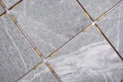 Échantillon manuel Carreau de mosaïque céramique Gris Anthracite Mat Aspect pierre Piastrella MOS22-BH172_m