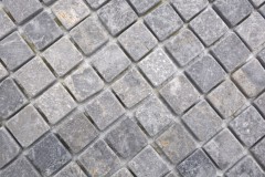 Échantillon de main mosaïque de marbre gris clair gris anthracite pierre naturelle antique - MOS36-TN23_m