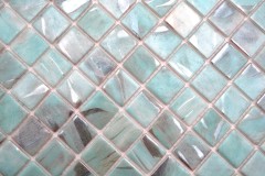 Motif main Mosaïque piscine Mosaïque piscine turquoise bleu gris crème argent chatoyant douche mur SPAIN - MOS220-71253U_m