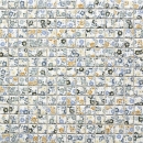 Céramique Mosaïque rétro vintage blanc coloré fleurs Carrelage MOS18C-1401