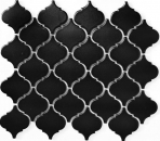 Florentine Rétro Vintage Carreau Mosaïque Céramique noir mat Carrelage mur salle de bain cuisine - MOS13-12BM