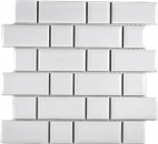 Metro Subway Carrelage BLANC Mosaïque à facettes Carrelage céramique Miroir cuisine Mur MOS26WM-0101